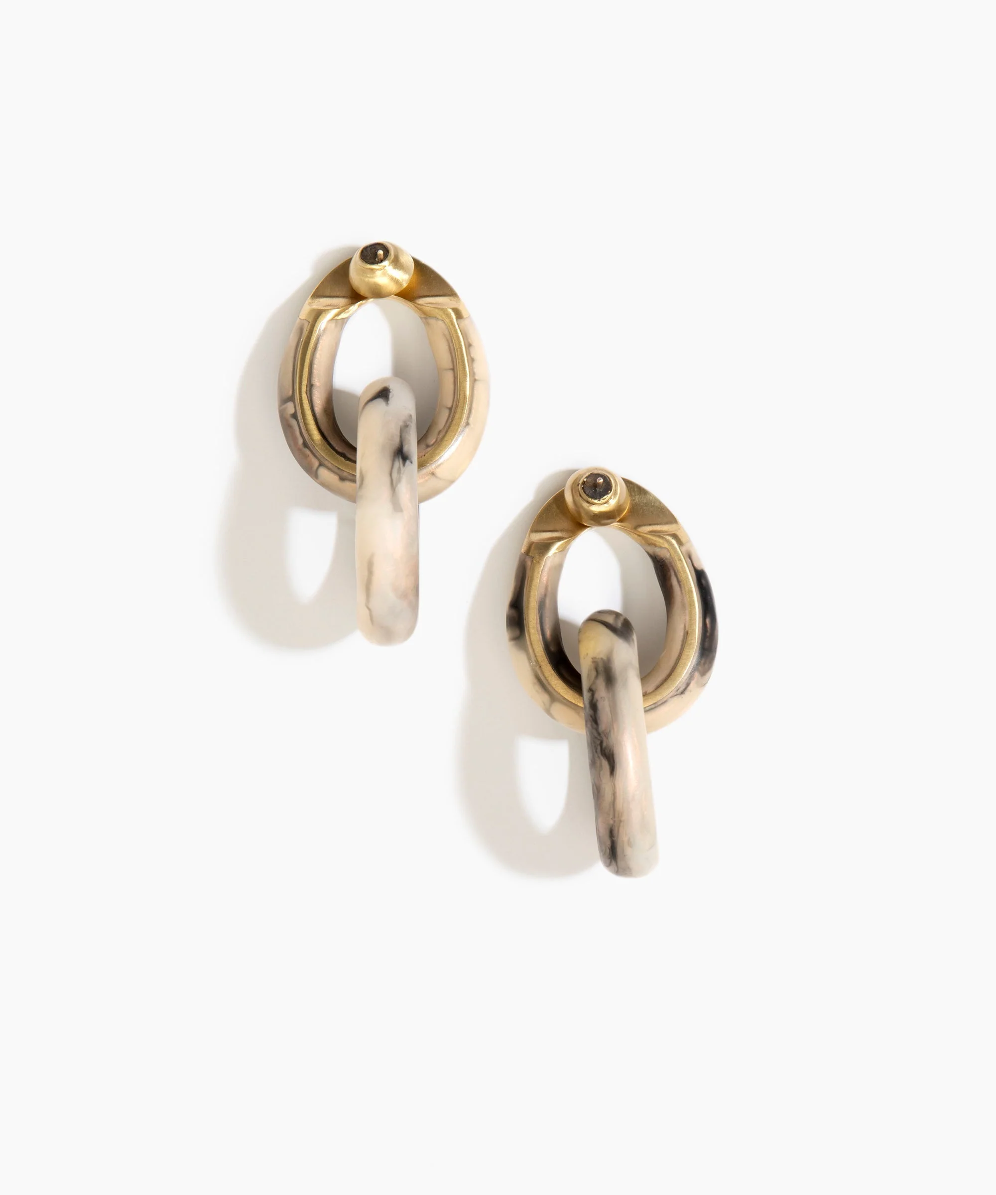 Large Rock Chain Earrings - Image 8
