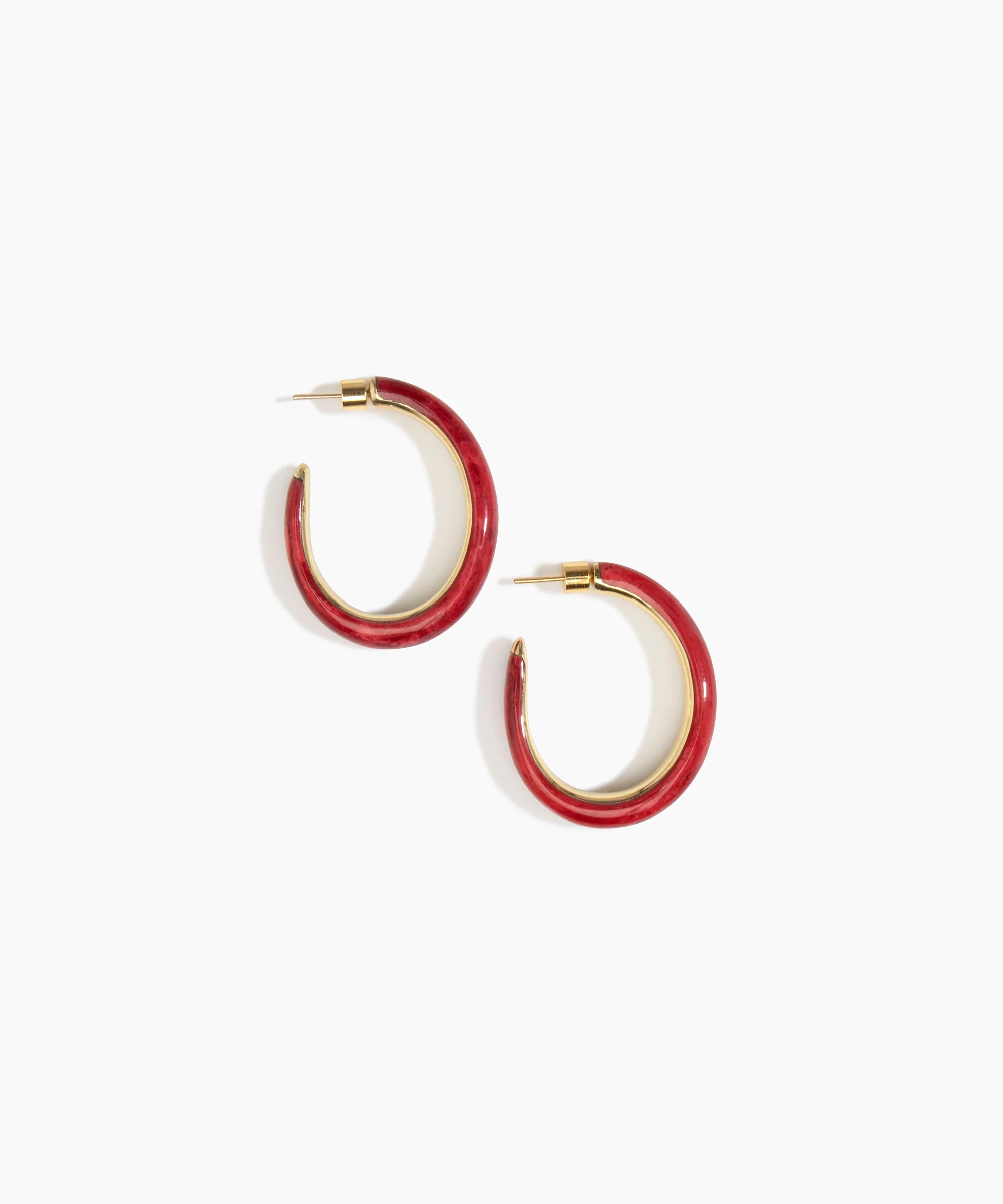 Large Pebble Duo Hoop Earrings