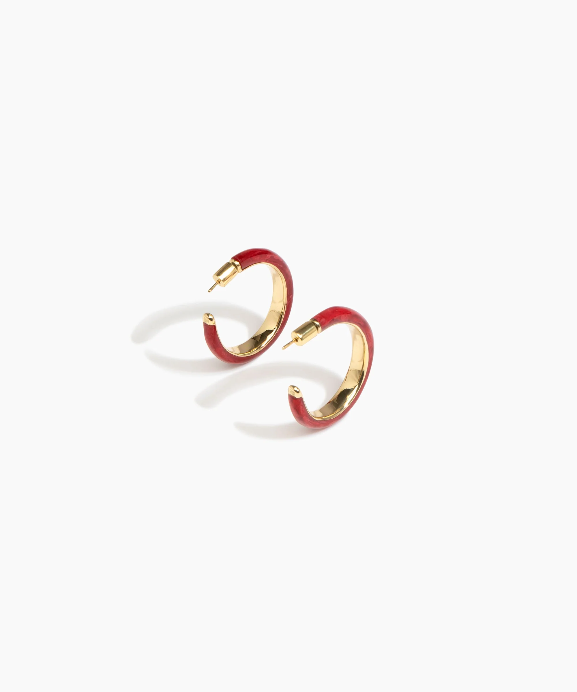Large Pebble Duo Hoop Earrings - Image 3